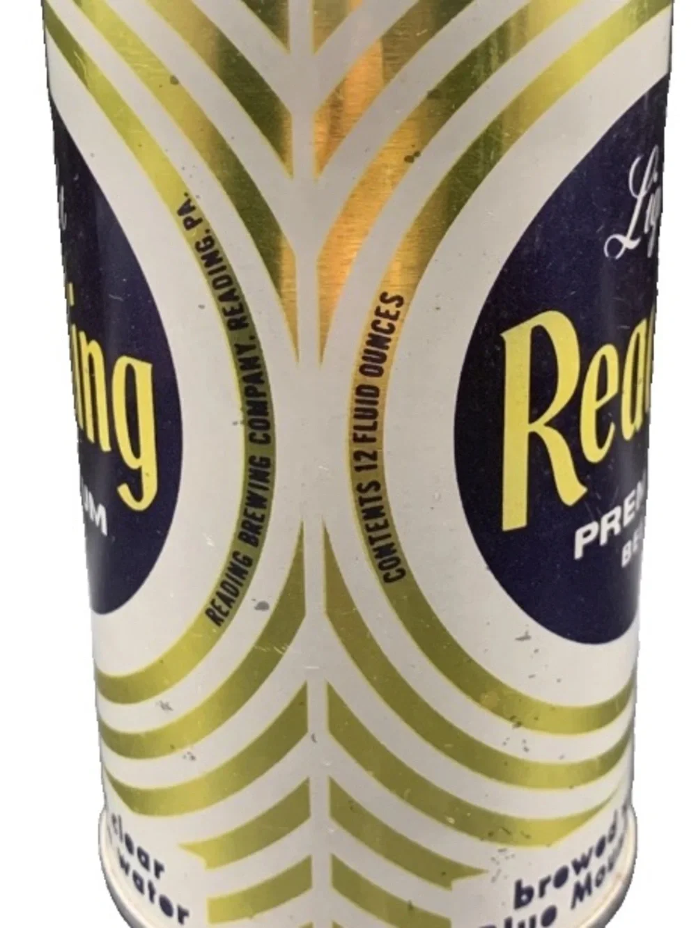 Vintage Beer Can Reading Light Premium Beer Gold Can Pull Tab Empty Steel